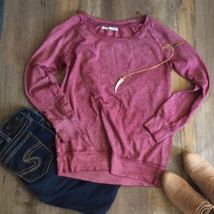 Maurice’s long sleeve maroon shirt